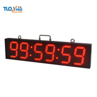 Chronomètre électronique professionnel Tuoxing pour sports électroniques, horloge numérique, étanche, télécommande sans fil, alliage d'aluminium rouge, CE RoHS