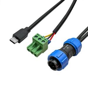 Industrial <b>Adapter</b> Cable <b>Type</b> <b>C</b> To Aviation Plug With Terminal Block Shielded PVC Jacket Pure Copper Conductor - Product Image 1