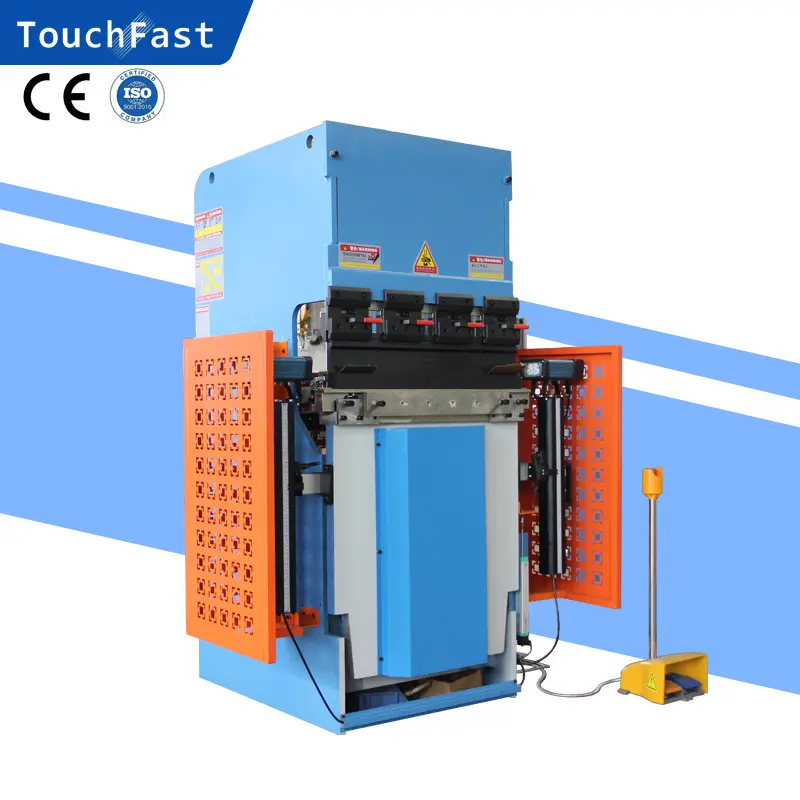 Touchfast เครื่องดัดแผ่นไฮดรอลิกแบบเล็ก WC67Y/K 40T 1600มม. เครื่องจักร CNC แบบกดเบรกไฮดรอลิกขนาดเล็กประสิทธิภาพสูง