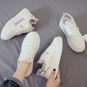 Women's Autumn Breathable Lightweight <b>Soft</b>-soled Comfortable Lace-up Platform Sneakers - Product Image 5