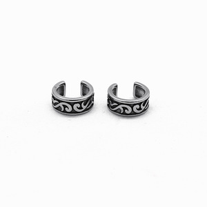 yunnique Clip-on <b>Earrings</b> Geometric Pattern Titanium Steel Ear Clips For Men And Women European Style Jewelry - Product Image 1
