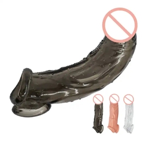 Erotik produkte Lieferant Dicker Sex Schwanz Verzögerung Wieder verwendbares Kondom Private Label Penis Extender Ärmel - Product Image 1