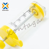 Pistolet d'injection de vaccin TPX pour animaux, seringue vétérinaire en acier plastique sans écrou de dose pour ferme d'élevage, 10/20/30/50ml