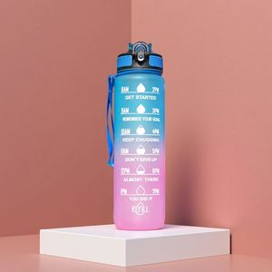 Botella de Agua Transparente de 1 Litro (32 oz) con Asa y Tapa, Libre de BPA, Personalizable con Logotipo, para Deportistas, Viajes y Deportes, 2026 - Product Image 4