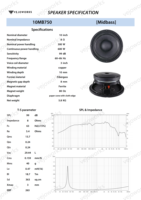 Haut-parleur de milieu de gamme et de graves moyens VJ10MB750 10 pouces 700W, vente chaude, prix d'usine Chine, son professionnel haute pression sonore (SPL)