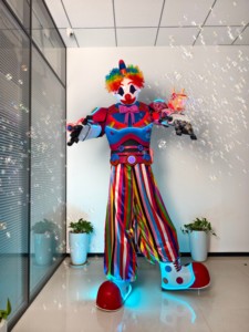 Costume de <span class=keywords><strong>robot</strong></span> clown LED sur échasses pour performance scénique, carnaval, rave party, tenue lumineuse pour bar, boîte de nuit, danse - Product Image 6