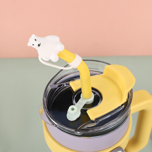 Mug de voyage personnalisé en acier inoxydable de 40 oz avec poignée, style américain, autocollants 3D inclus, double paroi, design moderne, bouteille d'eau à motif de dessin animé - Product Image 4