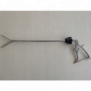 Instrumen Laparoskopi Bedah Pegangan Baja Tahan Karat 10mm yang Dapat Digunakan Kembali, <span class=keywords><strong>Forceps</strong></span> Penjepit Rahang Panjang - Product Image 2