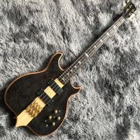 Custom Burst Maple Top 4 cordes guitare basse manche à travers le corps ébène touche micros actifs basse électrique