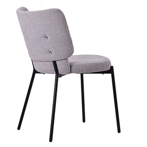 Hiện Đại Chất Lượng Cao Sang Trọng Màu Đen Trắng Ngà Nhà Bếp Nhà Hàng Taupe Màu Be Tuffted Nhung Ghế Ăn Cho Phòng Ăn - Product Image 4