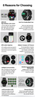 Montre connectée HK08 avec écran HD de 1,43 pouce, suivi d'activité, appels, étanche IP68 pour hommes et femmes