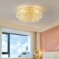 Nouvelle Plafonnier LED Rond Moderne et Simple en Cristal K9, Style Nordique, 12W 18W 24W 36W, pour Chambre, Salon, Salle à Manger