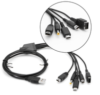 Câble de charge USB 5 en 1 de haute qualité en gros pour Nintendo DS Lite pour NDS pour GameBoy Advance GBA SP Câble USB pour PSP