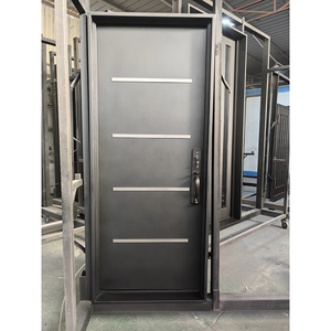Proveedor Chino de Puertas de Seguridad de Acero de Diseño, Puertas de Entrada de Hierro Forjado Decorativas, con Rotura de Puente Térmico - Product Image 1