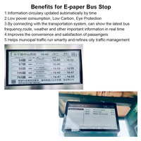 Pantalla Electrónica de Tinta Electrónica para Exteriores de 13.3 Pulgadas, con Energía Solar, para Estaciones de Autobús, Tablero Publicitario de Papel Electrónico