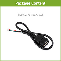 MX1.25-4P Ke Kabel Waveshare USB Tipe-A Port Female Panjang Total Sekitar 30cm untuk Luckfox Lyra B711