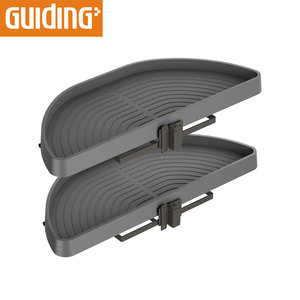 Almacenamiento debajo del fregadero extraíble cesta PP modificación Bases de plástico esquina tirador <span class=keywords><strong>cocina</strong></span> Larder gabinete esquina Swing bandeja - Product Image 6