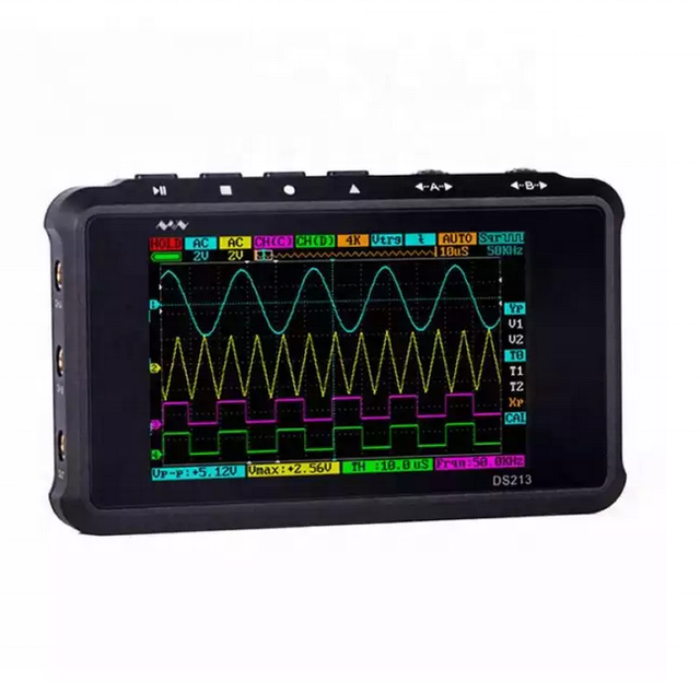 DS213 DSO213 Mini Portable Digital Oscilloscope 4 Channels 15MHz Bandwidth 100Msa/s Pocket-Sized Storage Oscilloscope