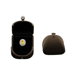 Custom Double button jewelry box, high-end velvet jewelry <b>storage</b> box, brand jewelry packaging box - Product Image 2