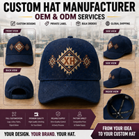 Casquette de baseball personnalisée brodée OEM ODM, motif géométrique Navajo, logo brodé, casquette snapback pour marque en gros