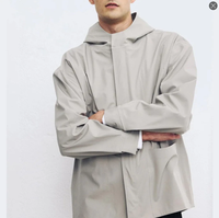 Veste coupe-vent en nylon 100% de haute qualité, décontractée, sportive, pour l'hiver, logo personnalisable, coupe ample, imperméable, fermeture éclair, capuche