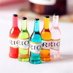 Doll house accessories 1:12 dollhouse miniature drink bottle Mini RIO mini food play miniature refrigerator DIY accessories