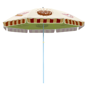Venta caliente 2,4 M & 2,8 M Paraguas de playa de jardín recubierto de PVC para protección solar al aire libre-Producto promocional - Product Image 2