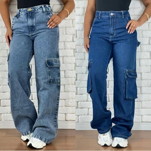 Jeans de <span class=keywords><strong>Mujer</strong></span> de Cintura Alta para Verano, Venta al Por Mayor, Nuevos Jeans Ajustados Elásticos de Mezclilla para <span class=keywords><strong>Mujer</strong></span>, Talla Grande, 2026 - Product Image 3