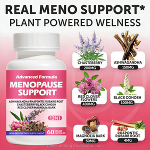 Cápsulas de Trébol Rojo para la Menopausia en Adultos con Ashwagandha, Raíz de Cohosh Negra, Isoflavonas de Soya y Vitamina <span class=keywords><strong>B</strong></span> para el Apoyo del Equilibrio Hormonal - Product Image 4