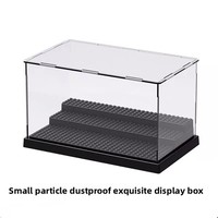 Boîte de présentation pour blocs de construction transfrontalière en plastique ABS transparent anti-poussière pour rangement de poupées et jouets de construction