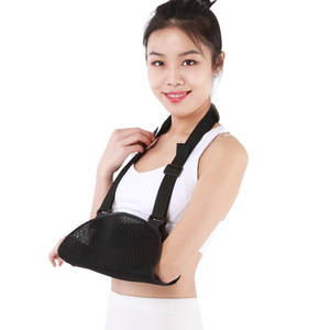 Breathable Mesh Arm <b>Sling</b> For <b>Shoulder</b> Neck Wrist Support Unisex Large Size Black Gray - Product Image 1