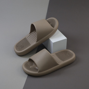 Pantuflas de Marca para Hombre y Mujer, Suela Gruesa Antideslizante con Gránulos de Masaje, para las Cuatro Estaciones, Talla Adulto, 3 cm, Color Caqui, Café, Gris Oscuro - Product Image 1