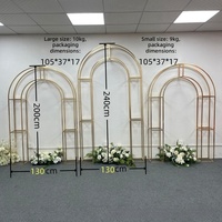 Arche de mariage dorée en fer forgé, support incurvé, écran décoratif, décoration de scène, centre de table pour zone d'accueil, cadre de toile de fond, accessoires