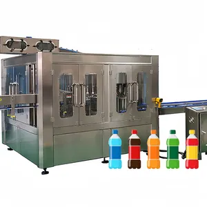 pet bottle carbonated drink soda water filling and sealing manufacturing machine plant