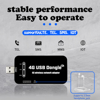 Adaptador de Red Inalámbrico 4G LTE USB Dongle CAT1 A7670E, Compatible con VOLTE, TEL, SMS, IOT, Comandos de Voz, con Tarjeta SIM