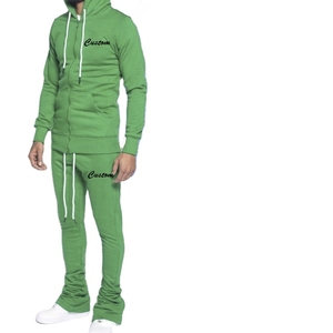 Yüksek kalite erkekler yığılmış Joggers setleri eşofman erkekler 2 parça Set Hoodie setleri erkekler - Product Image 4