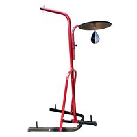 Support de boxe robuste 2-en-1 avec structure en acier, support de sac de frappe autoportant stable pour salle de sport à domicile