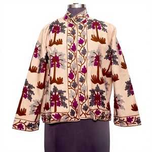 Veste courte matelassée en coton brodé à la main, style ethnique, pour la saison hivernale, vente en gros, mode traditionnelle, écologique - Product Image 1