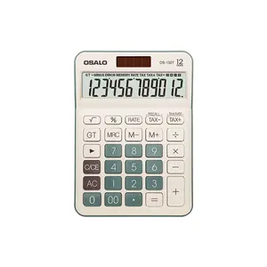 China Factory High Quality OS-130T Electronic Calculator Custom Logo 12 Digits Office Tax Calculators Plastic Calculator