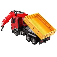 Camion grue télécommandé E565-003 2,4 GHz à l'échelle 1/20, 6 canaux, multifonction, remorque d'ingénierie, camion grue mobile pour enfants