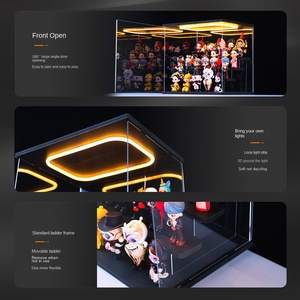 Hộp mù lưu trữ hiển thị giá thân thiện với môi hiện đại handmade <span class=keywords><strong>Acrylic</strong></span> trong suốt chống bụi hình vuông mô hình qua biên giới - Product Image 2