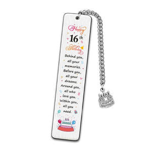 10 16 18 20 30 <span class=keywords><strong>cumpleaños</strong></span> marcapáginas Metal Acero inoxidable <span class=keywords><strong>Feliz</strong></span> <span class=keywords><strong>cumpleaños</strong></span> marcapáginas regalo - Product Image 3