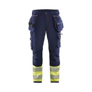 BLAKLADER - 199316428933C144 Pantalones elásticos de 4 vías Hi-Vis Azul marino/Amarillo-EAN 7330509771785 ROPA DE TRABAJO DE LA HI-VIS - Product Image 1