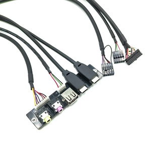 สายเคเบิลพอร์ต USB3.0 Type C ตัวเมีย 20 พิน ช่องเสียบ HD AUDIO สำหรับแผงด้านหน้าคอมพิวเตอร์  หุ้มด้วย PVC ยาว 60 ซม. สายทองแดงเคลือบดีบุก รองรับการชาร์จเร็ว 3A - Product Image 1