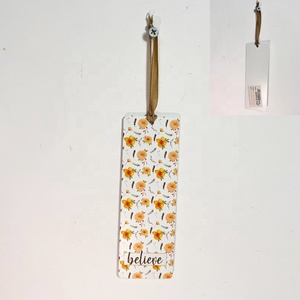 Marcapáginas de Hierro Hecho a Mano con Diseños de Flores de Mariposa <span class=keywords><strong>en</strong></span> Alemán, 5x15cm, Personalizado, Ecológico, Impresión UV, Estilo Antiguo/Moderno - Product Image 2