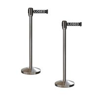 Support de ceinture rétractable réglable de 2 mètres de longueur 6.5 ''Barrières de ceinture de file d'attente personnalisées