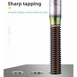 Tarauds hélicoïdaux de haute précision <span class=keywords><strong>M10x1</strong></span>, M1, M2, M3, M4, colorés, en HSS, à profilage par roulement, avec revêtement DLC pour l'aluminium - Product Image 6