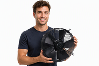 FENGDA YWFD450 AC Elektrischer Kanal-Axialventilatormotor für Kühlschränke Kugellager 380V Gusseisen-Lüfterblätter OEM-unterstützte Konstruktion