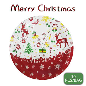 Assiettes en papier jetables à thème cerf et sapin de Noël, fournitures de décoration de fête de Noël créatives, directement de l'usine - Product Image 5