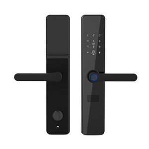 तुया स्मार्ट दरवाजा लॉक वाई-फाई सक्षम फिंगरप्रिंट/पासवर्ड/कार्ड/कुंजी/फोन अनलॉक डिजिटल हैंडल कीलेस एंट्री लकड़ी/स्टील/एल्यूमीनियम - Product Image 1